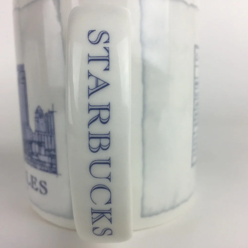 Set of 2 2010 Starbucks Los Angeles Architect Blue‎